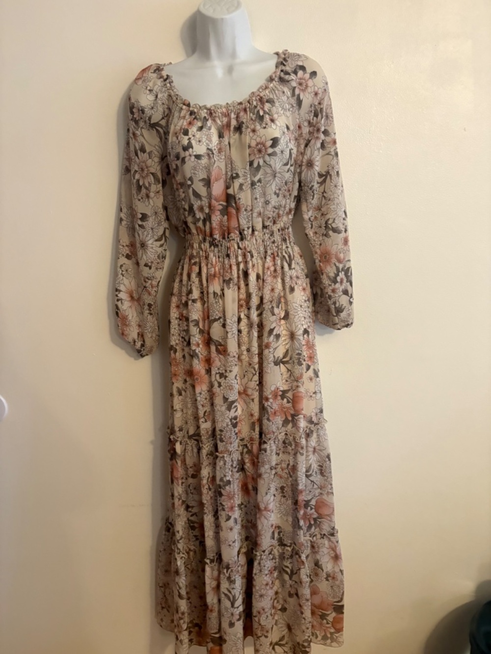 Cottage Core Women's Floral Rose Print Prairie West Country Dress Size 6